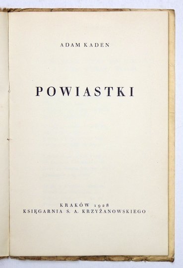 KADEN Adam - Powiastki.