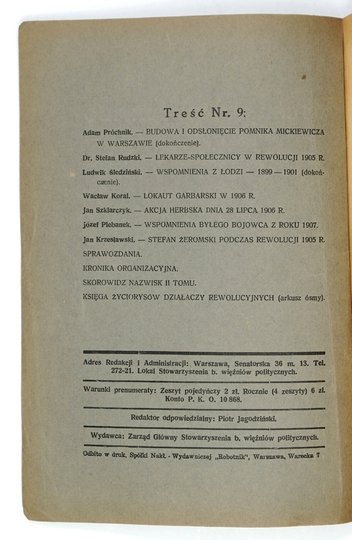 KRONIKA Ruchu Rewolucyjnego w Polsce. R. 3, nr 1 (9): I-III 1937
