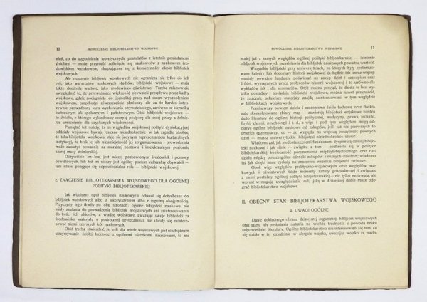ŁODYŃSKI Marjan - Nowoczesne bibljotekarstwo wojskowe.