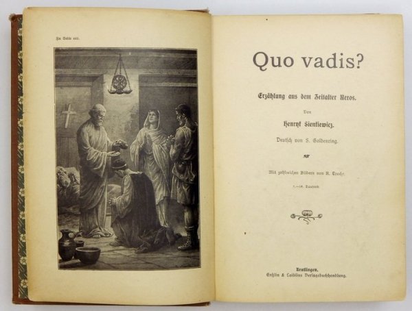 SIENKIEWICZ Henryk - Quo vadis? Erzählung aus dem Zeitalter Neros. Deutsch von S. Goldenring.