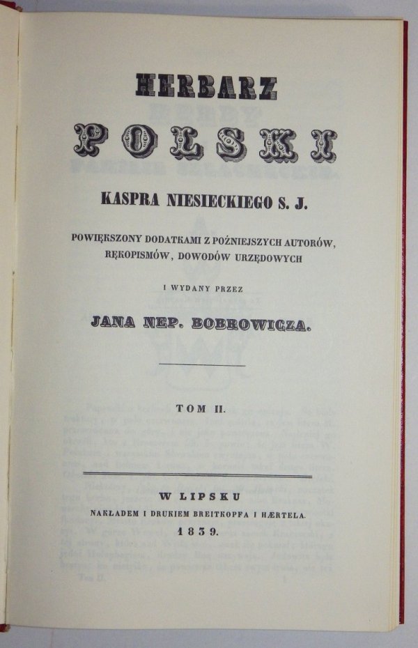 Niesiecki - Herbarz Polski t.1-10 (reprint)