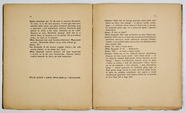 WILDE Oskar - Salome. Tragedya ... Nakł. II. Tłumaczył Władysław Fromowicz.