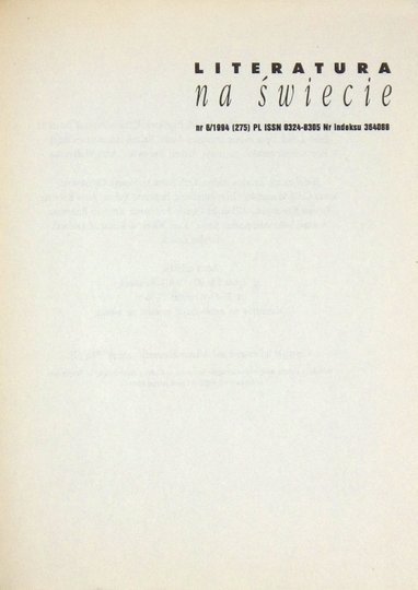 LITERATURA na Świecie.