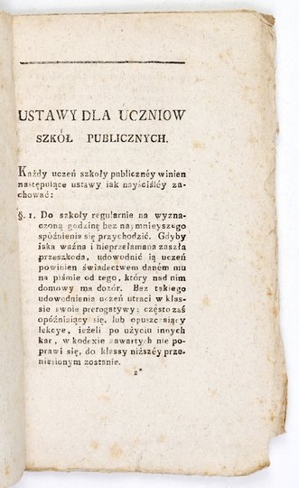 USTAWY dla uczniów szkół publicznych.