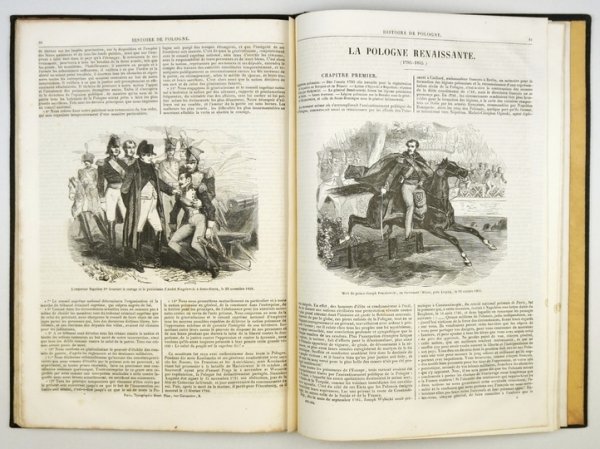 CHODŹKO Leonard - Histoire de Pologne. Septiéme serie de la Guerre d'Orient. Illustrée par Janet-Lange et Gustave Janet. Ornée d'une carte de la Pologne par A.-H. Dufour.