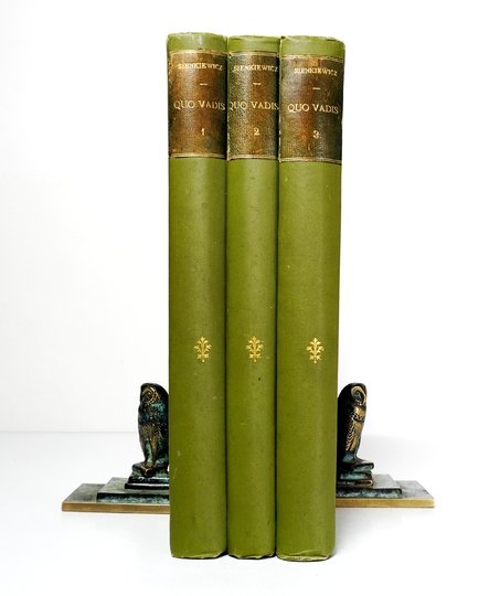 SIENKIEWICZ Henryk - Quo vadis. Roman Néronien. Traduction nouvelle et complète par E. Halpérine-Kaminsky. Édition illustrée par Jan Styka. Gravure de G. Lemoine. T. 1-3.