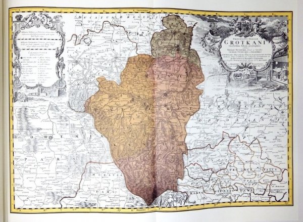 [ATLAS]. Cartographia Silesie Superioris. Katowice 2006. Arsilesia. folio, s. 88, map 54. oprawa oryginalna skóra, wytłaczana