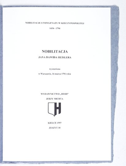 NOBILITACJE i Indygenaty w Rzeczypospolitej 1434-1794. Zeszyt 1-30 w 5 tekach.