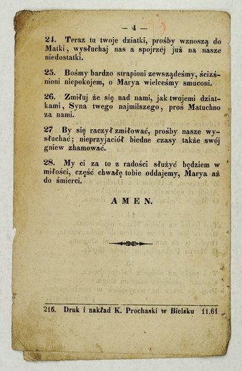 [DRUKI modlitewne]. Zbiór 12 drobnych polskich druków modlitewnych z XIX w.