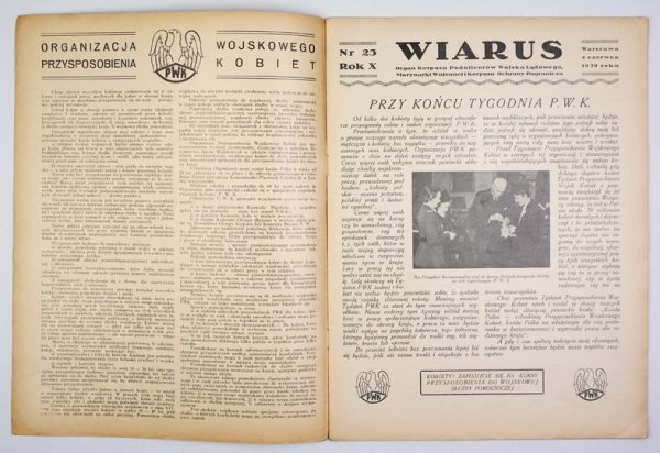 WIARUS. Organ Korpusu Podoficerów Wojska Lądowego, Marynarki Wojennej i Korpusu Ochrony Pogranicza.