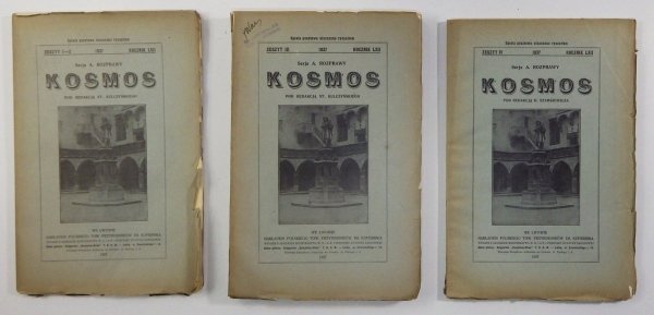 Kosmos. Czasopismo Polskiego Towarzystwa Przyrodników im. Kopernika. Serja A - Rozprawy. R. 62: 1937, z. 1-3