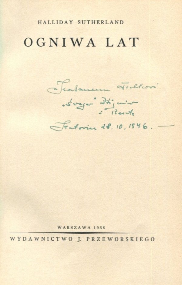 Sutherland Halliday - Ogniwa lat.