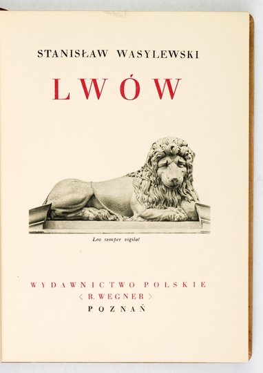 WASYLEWSKI Stanisław - Lwów.