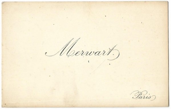[MERWART Paul]. Merwart. Paris.