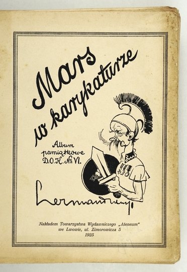 CZERMAŃSKI Zdzisław - Mars w karykaturze. Album pamiątkowe D[owództwa] O[kręgu] K[orpusu] Nr VI.