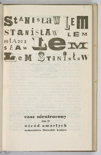 LEM Stanisław - Czas nieutracony. T. 1-3.