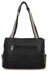 Dwukomorowa Torebka Damska Shopper Bag firmy Hernan Czarna/Beżowa