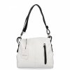 Torebka Damska Shopper Bag XL firmy Hernan Biała/Czarna