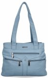 Torebka Damska typu Shopper Bag firmy Hernan Błękitna