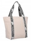 Modna Torebka Shopper Bag XL firmy Herisson Beżowa