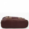 Dwukomorowa Torebka Damska Shopper Bag firmy Hernan Bordowa/Ziemista