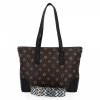 Stylowa Torebka Damska Shopper Bag firmy Herisson Czekoladowa/Czarna