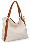 Torebka Damska Shopper Bag XL firmy Hernan HB0337 Beżowa/Ruda