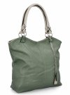 Torebka Damska Shopper Bag XL firmy Hernan Jasno Zielona/Beżowa