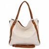 Torebka Damska Shopper Bag XL firmy Hernan HB0337 Beżowa/Ruda