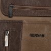 Dwukomorowa Torebka Damska Shopper Bag firmy Hernan Ziemista/Czekolada