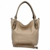 Torebka Damska Shopper Bag XL firmy Hernan Ciemno Beżowa/Ziemista