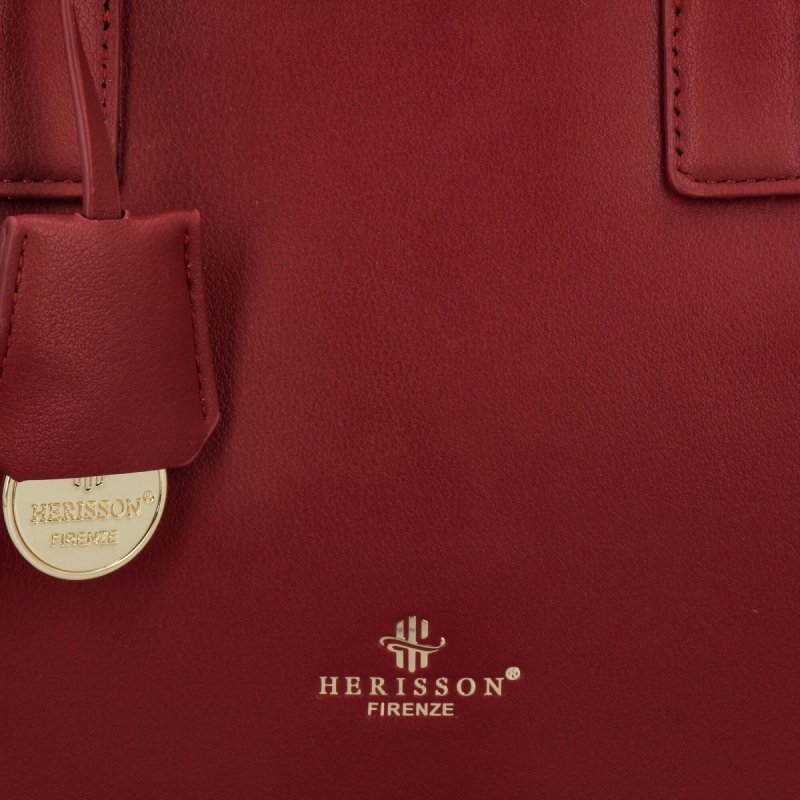 Elegancka Torebka Damska Kuferek firmy Herisson Bordowa