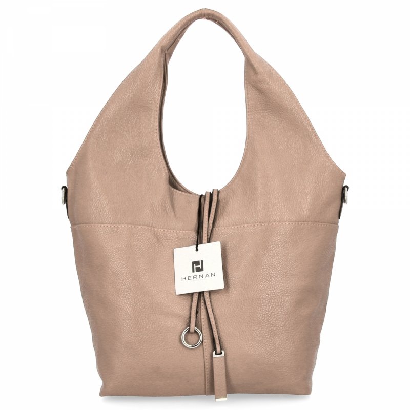 Torebka Damska Na Co Dzień Shopper Bag firmy Hernan Pudrowy Róż