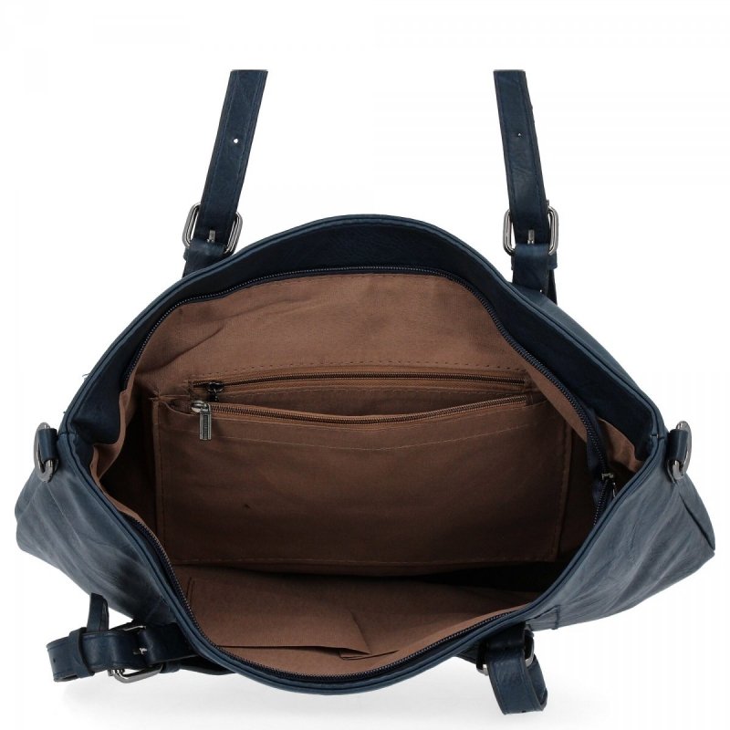 Uniwersalna Torebka Damska Shopper Bag XL firmy Hernan Granatowa