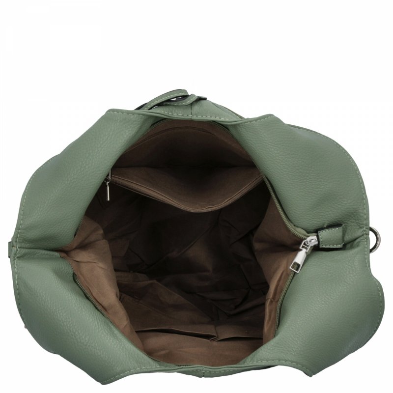 Torebka Damska Na Co Dzień Shopper Bag firmy Hernan Jasno Zielona
