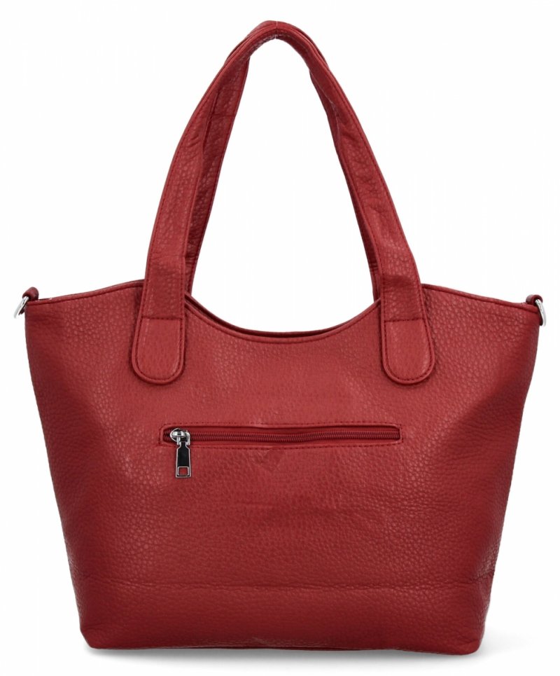 Torebka Damska typu Shopper firmy Herisson Ciemno Czerwona