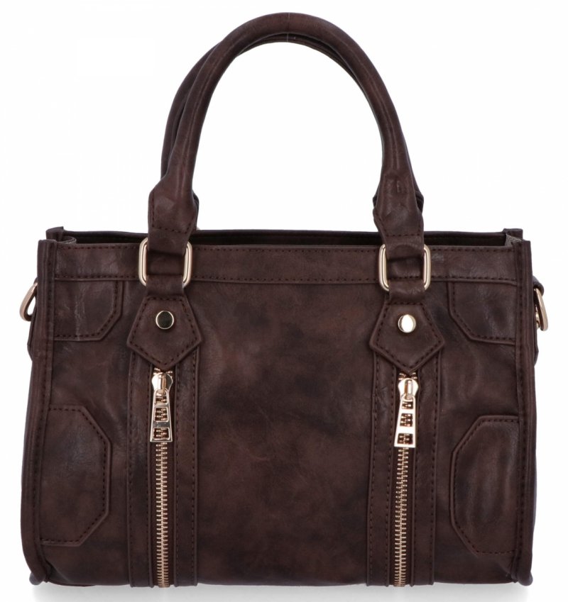 Torebka Damska w Stylu Vintage firmy Herisson Czekoladowa