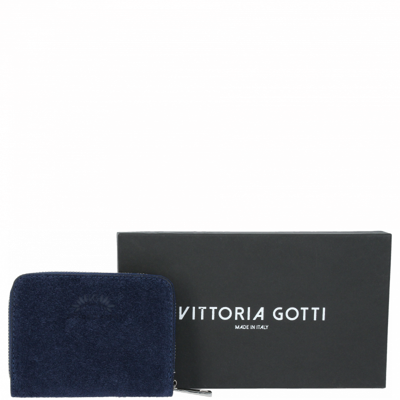 Portfel Skórzany VITTORIA GOTTI Made in Italy Granat