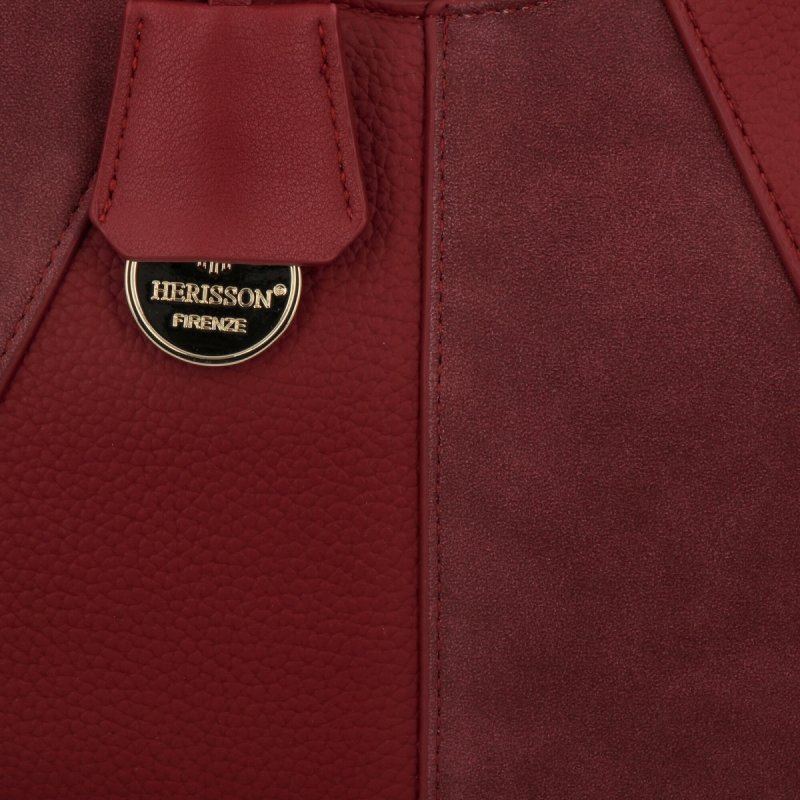 Torebka Damska Modny Kuferek firmy Herisson Bordowa