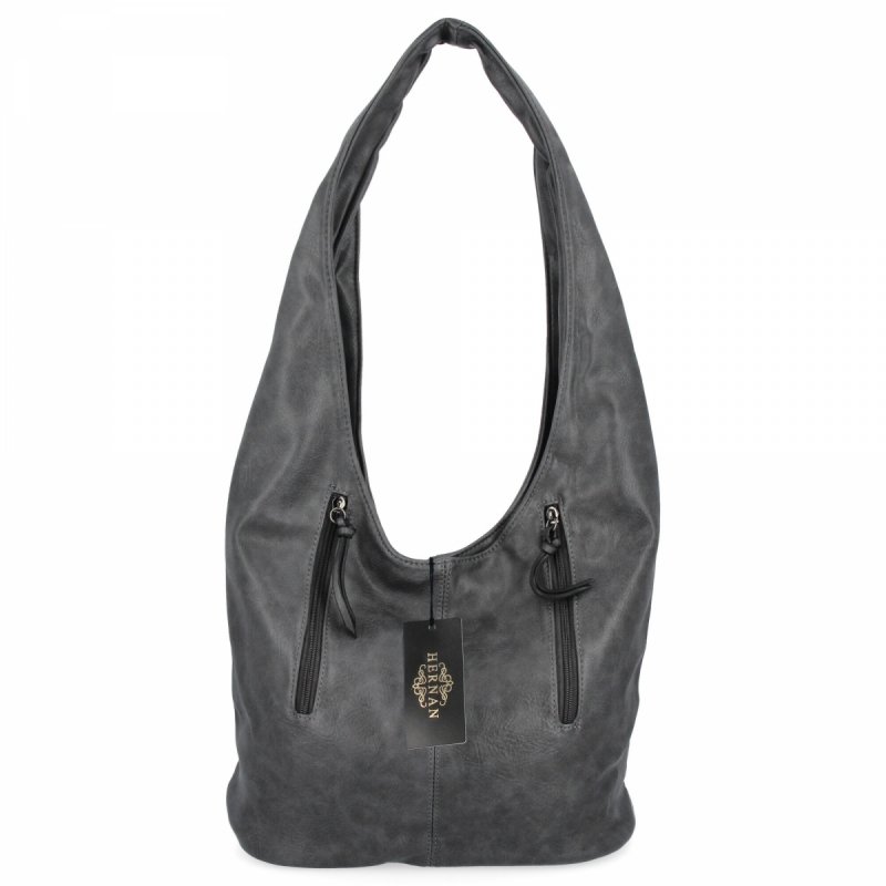 Torebka Damska typu Shopper Bag firmy Hernan Szara
