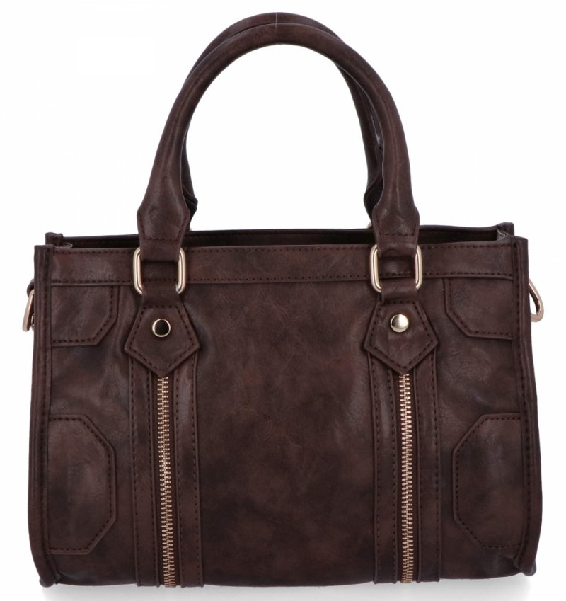 Torebka Damska w Stylu Vintage firmy Herisson Czekoladowa