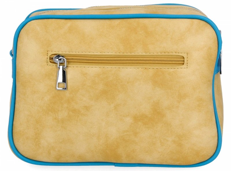 Dwukomorowa Torebka Listonoszka firmy Herisson Żółta/Niebieska