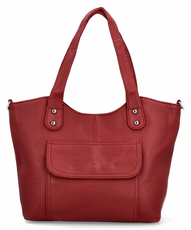 Torebka Damska typu Shopper firmy Herisson Ciemno Czerwona
