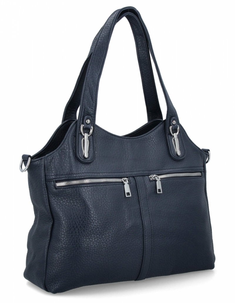 Torebka Damska typu Shopper Bag firmy Herisson Granatowa