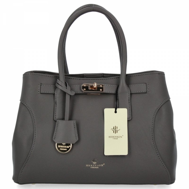 Elegancka Torebka Damska Kuferek firmy Herisson Szara