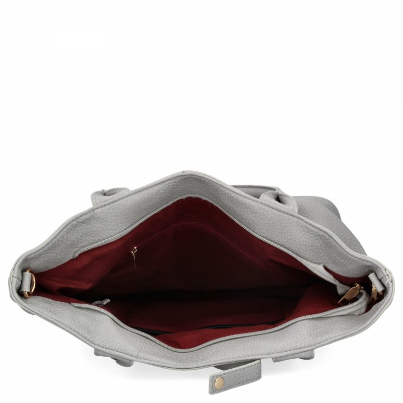 Torebka Damska XL typu Shopper Bag firmy Herisson Jasno Szara