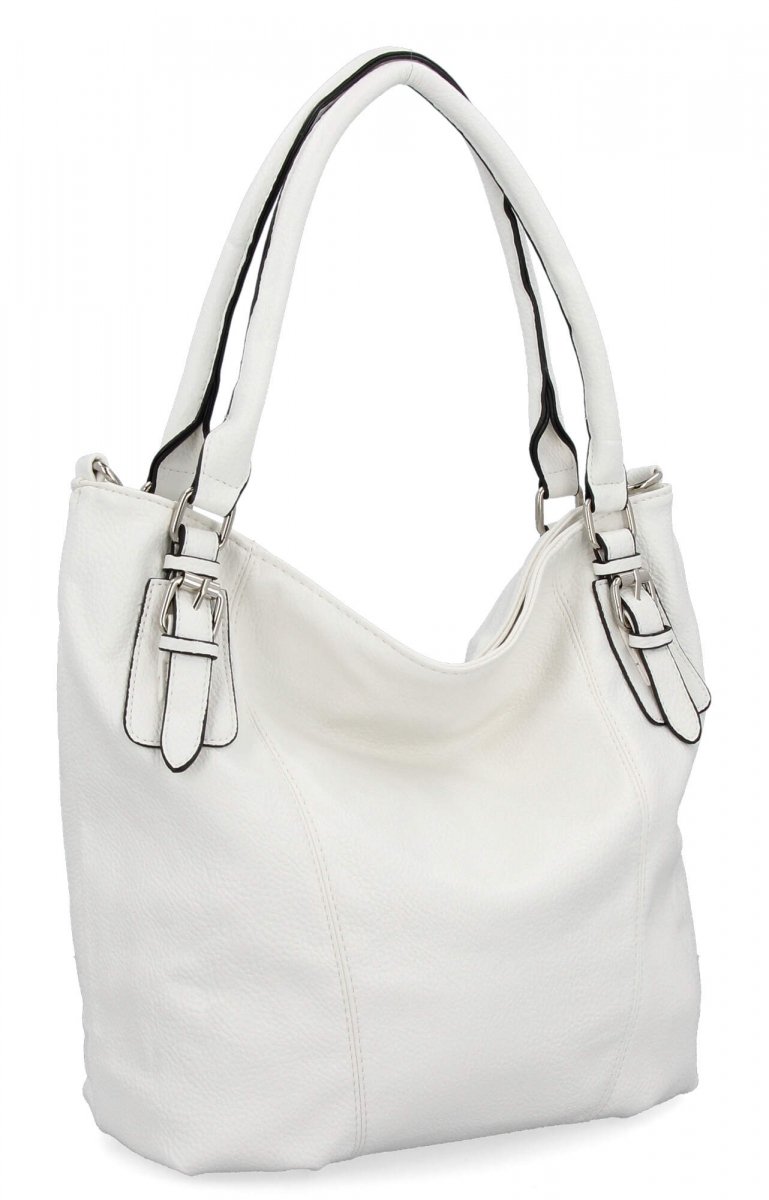 Torebka Damska Shopper Bag XL firmy Hernan Biała