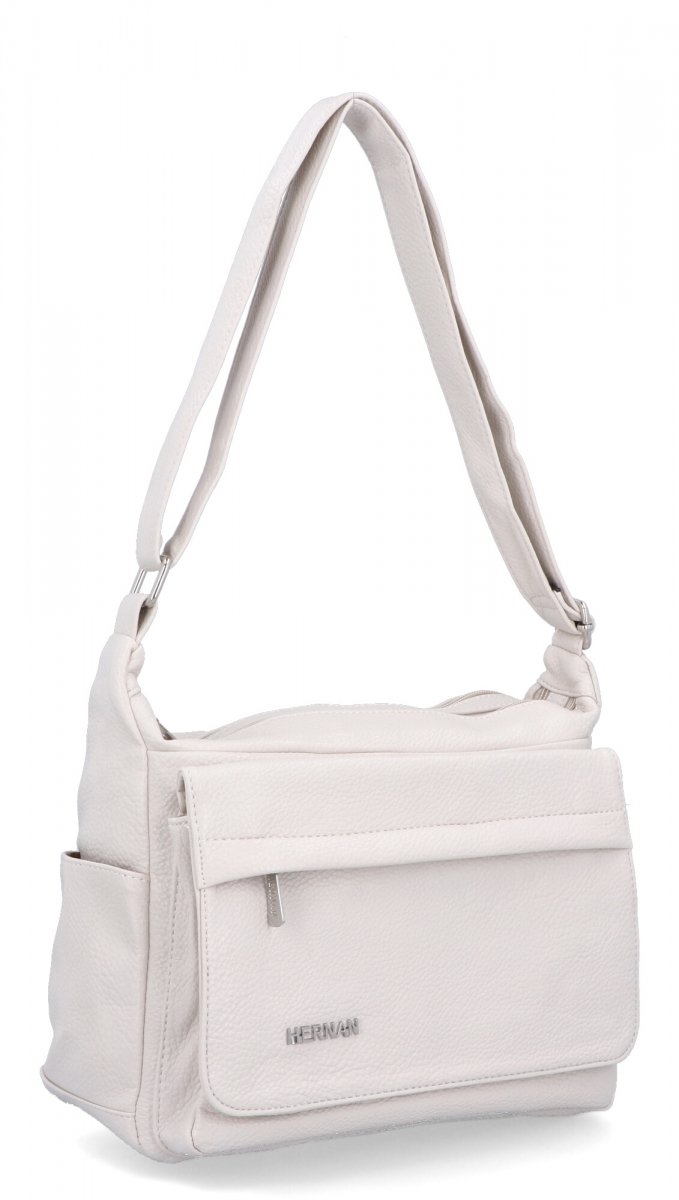 Torebka Damska Listonoszka 2 Komory firmy Hernan Beżowa