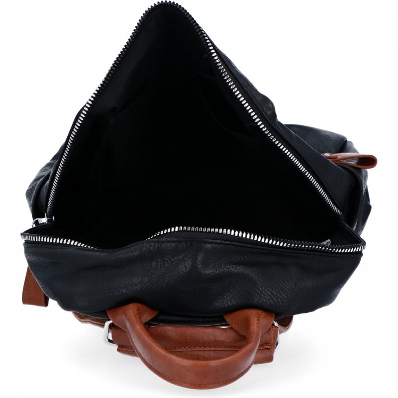 Plecak Damski XL firmy Herisson Czarny/Brązowy