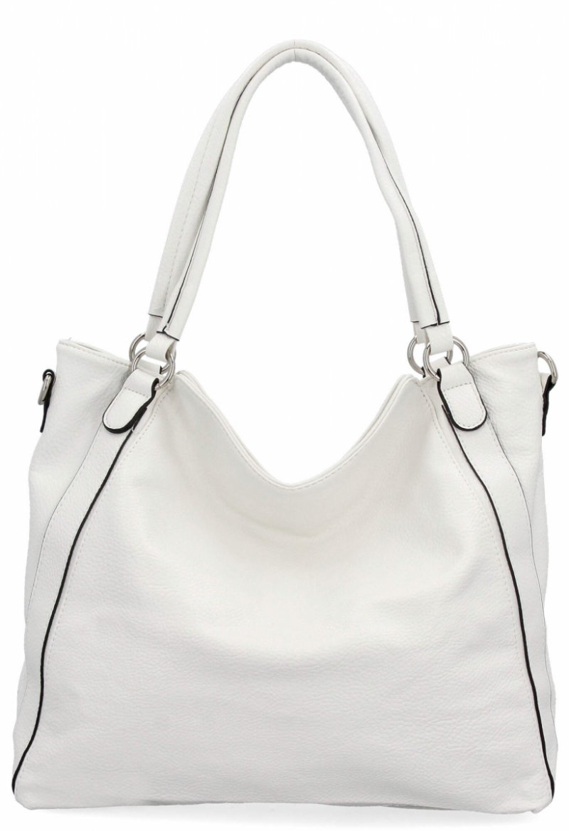 Torebka Damska Shopper Bag XL firmy Hernan HB0337 Biała